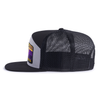 DELTA TAU DELTA 7-Panel Flat Bill Frat Hat, Richardson 168 Black