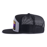 DELTA TAU DELTA 7-Panel Flat Bill Frat Hat, Richardson 168 Black