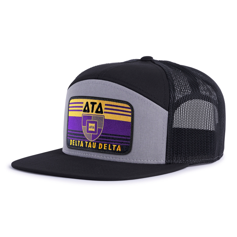 DELTA TAU DELTA 7-Panel Flat Frat Hat