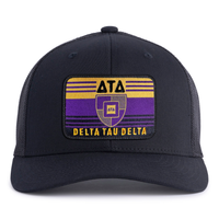 DELTA TAU DELTA 6-Panel Frat Rush Hat Black