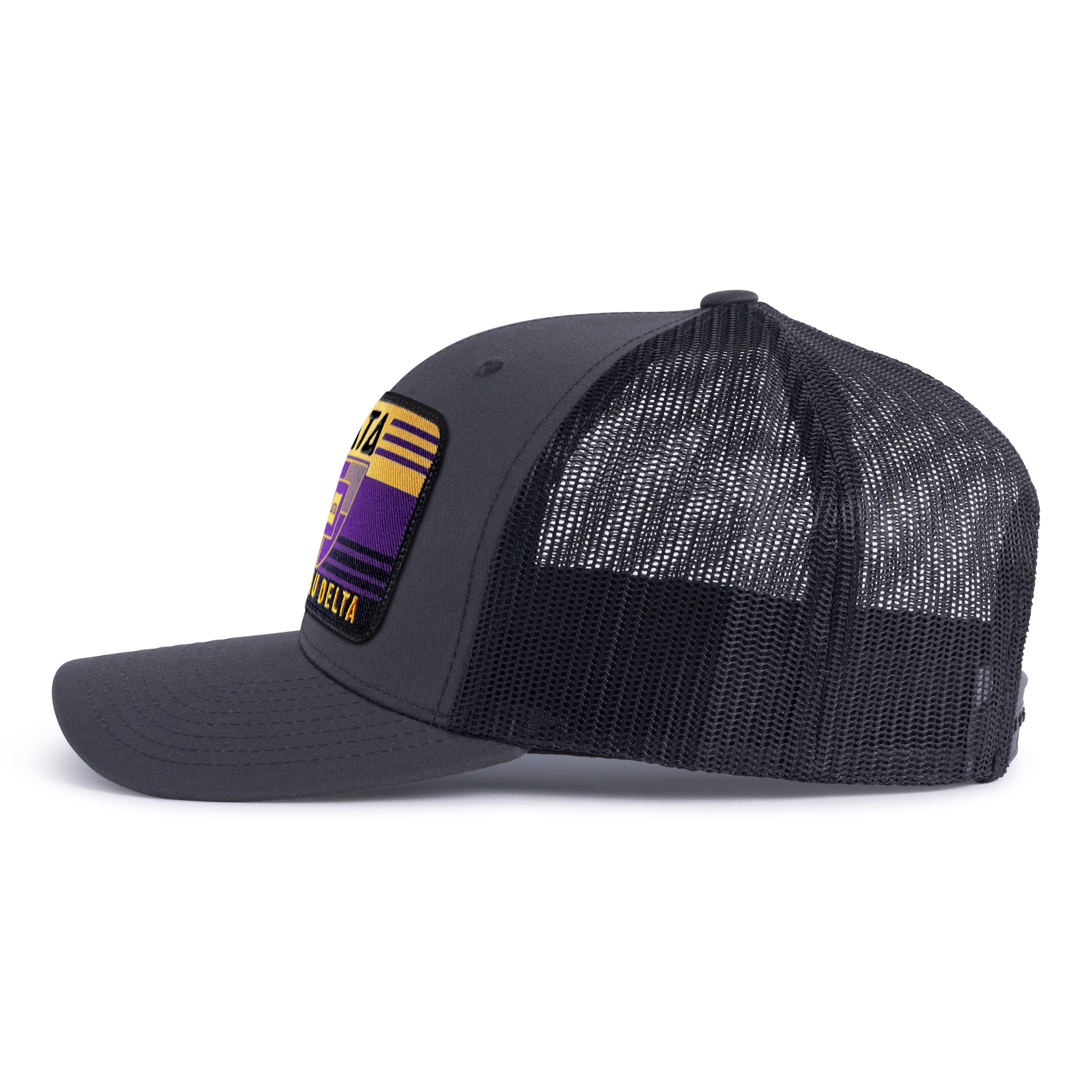 DELTS EMBLEM 6-Panel Curved Charcoal - Tailgate Hats