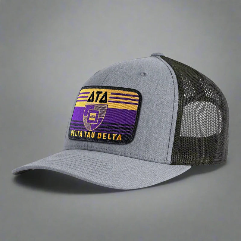 DELTA TAU DELTA 6-Panel Frat Rush Hat Grey