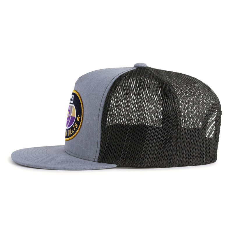 DELTS BADGE 5-Panel Flat Grey/Black - Tailgate Hats