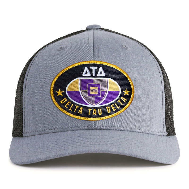 DELTS BADGE 6-Panel Curved Grey/Black - Tailgate Hats