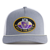 DELTA TAU DELTA 5-Panel Rope Hat, Richardson 112 Grey