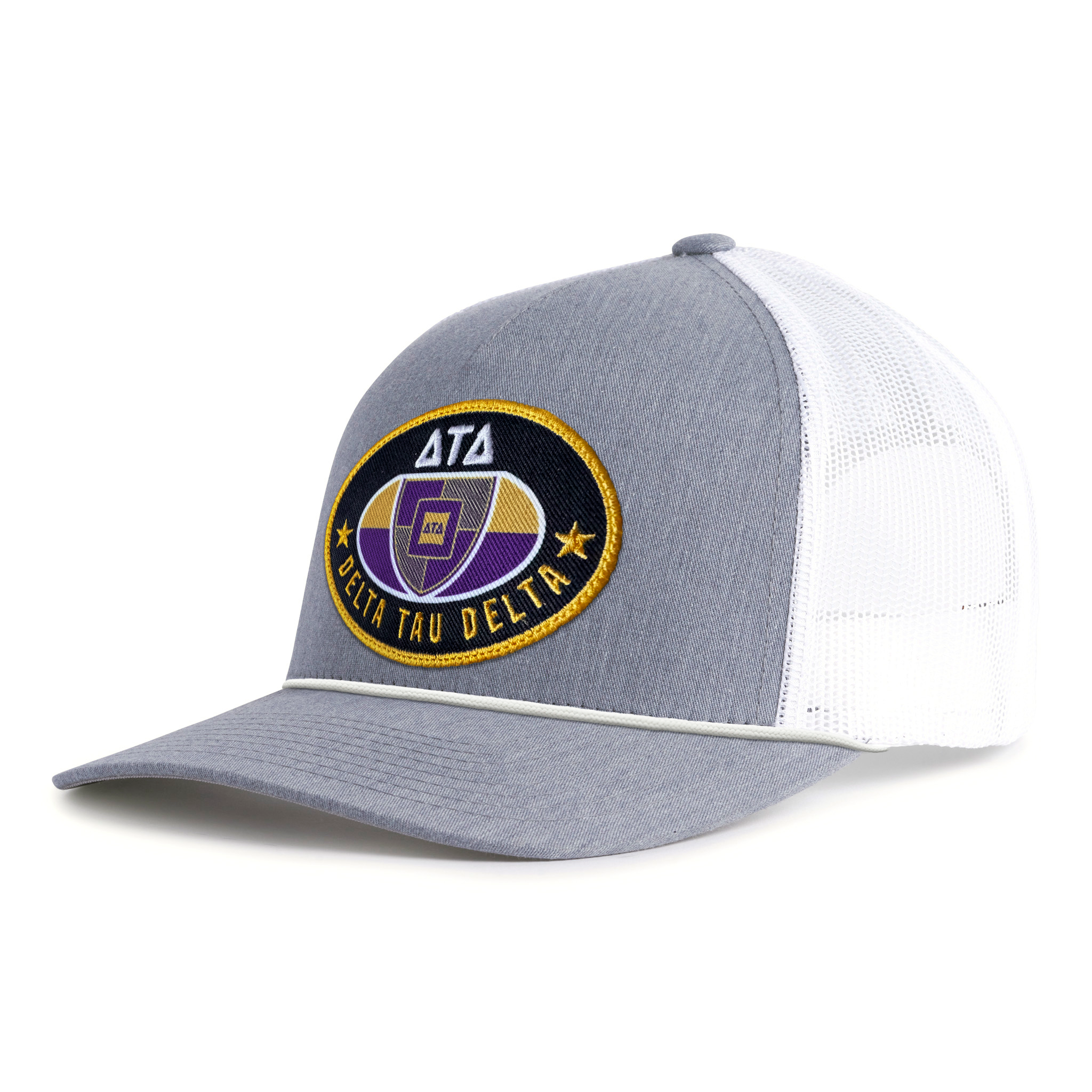 DELTA TAU DELTA 5-Panel Rope Hat, Richardson 112 Grey