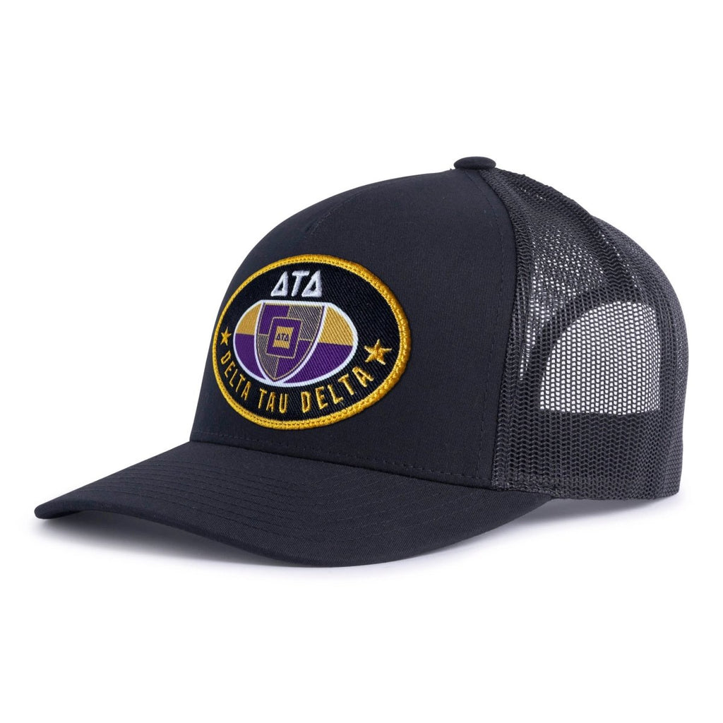 Delta Math Hat DELTA TAU DELTA 5-Panel Frat Rush Hat Black – Tailgate Hats