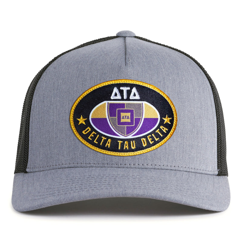 DELTS BADGE 5-Panel Curved Grey/Black - Tailgate Hats