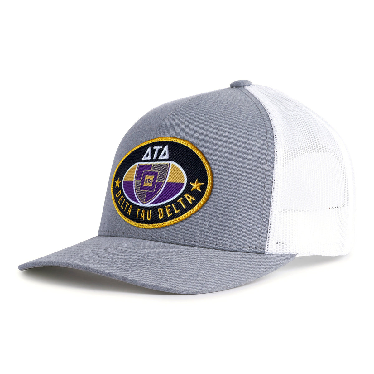 KAPPA SIG EMBLEM 5-Panel Curved Grey/White - Tailgate Hats