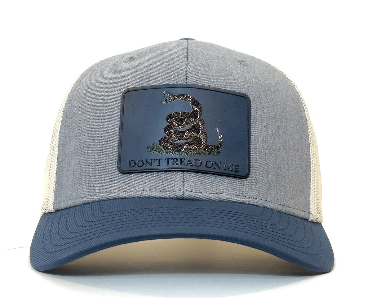 DON'T TREAD ON ME 6 - Panel Curved Snapback, Richardson 112 Grey - Tailgate Hats