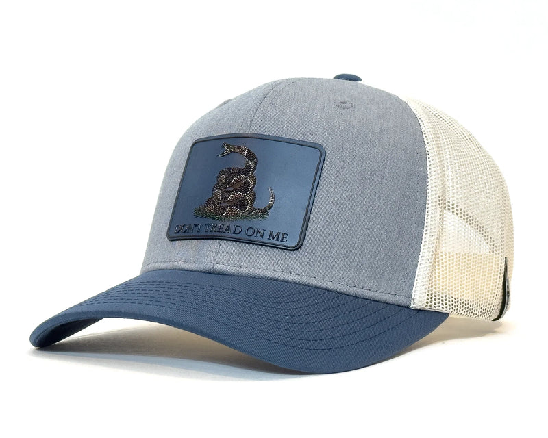 DON'T TREAD ON ME 6-Panel Curved Snapback, Richardson 112 Grey