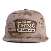 FOREST BE WITH YOU 5-Panel Flat Camo Hat