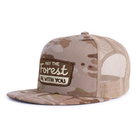 FOREST BE WITH YOU 5-Panel Flat Camo Hat