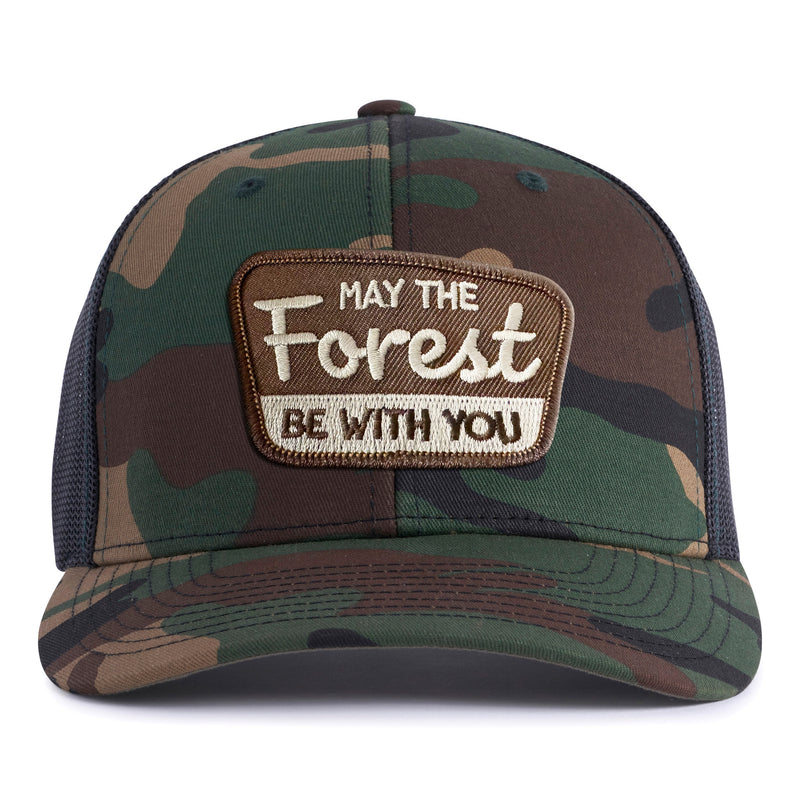 FOREST BE WITH YOU 6-Panel Curved Camo Hat