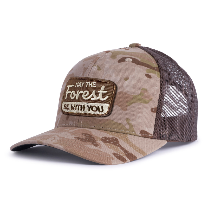 FOREST BE WITH YOU 6-Panel Curved Camo Hat