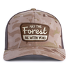 FOREST BE WITH YOU 6-Panel Curved Camo Hat