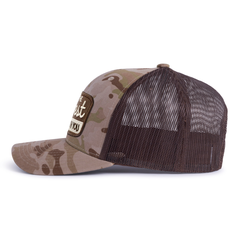 FOREST BE WITH YOU 6-Panel Curved Camo Hat