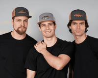 SMALLMOUTH BASS 7-Panel Flat Snapback, Richardson 168 Grey