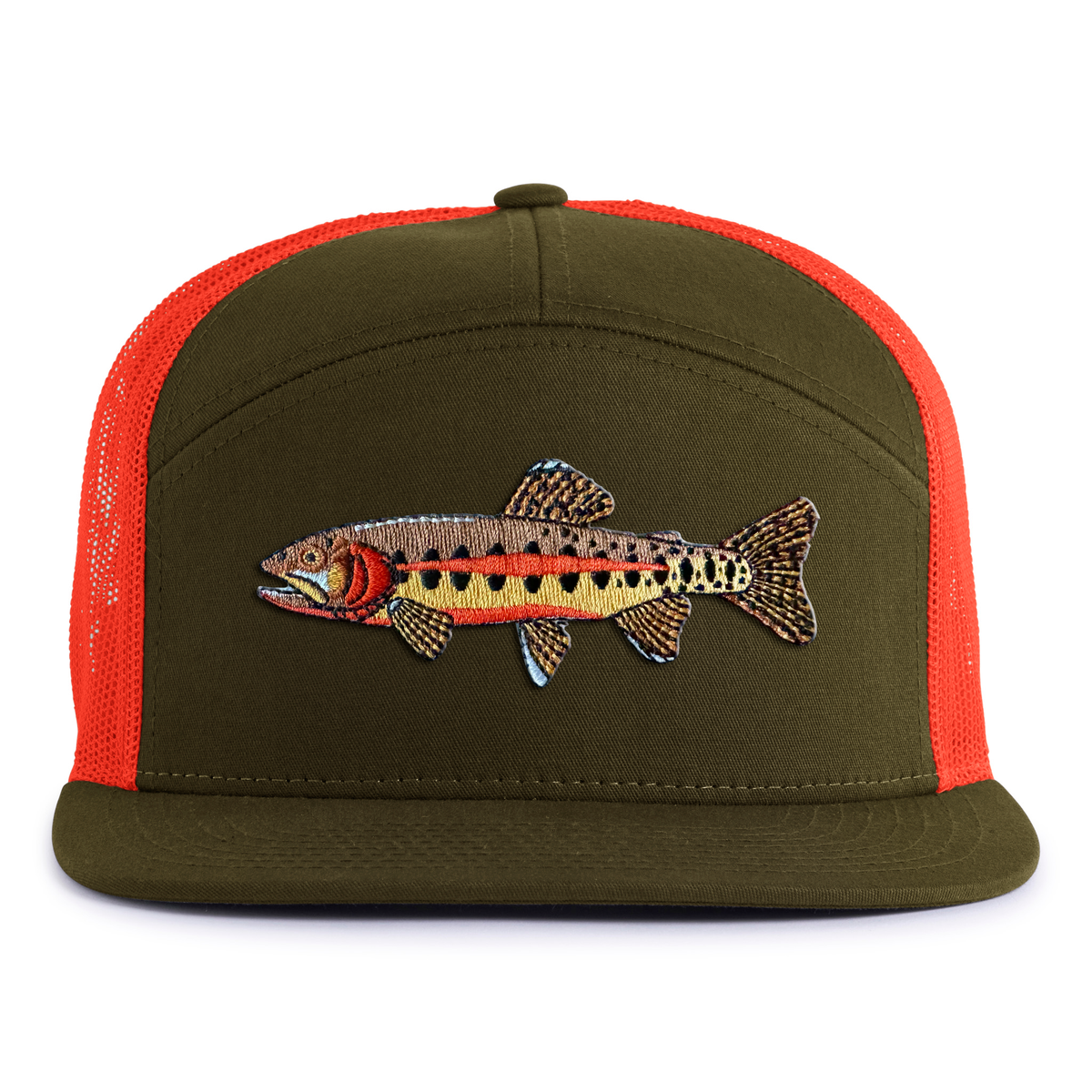 GOLDEN TROUT 7-Panel Flat Snapback, Richardson 168