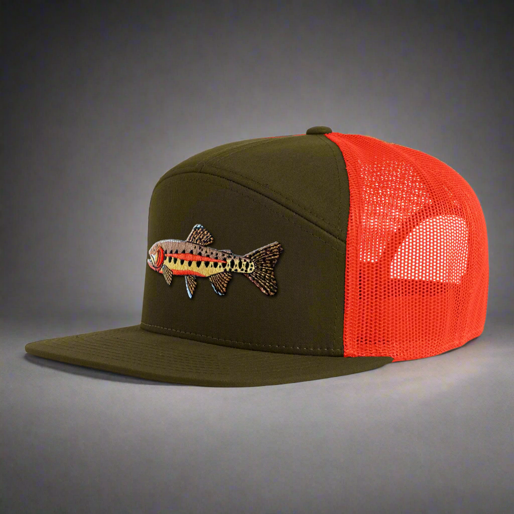 GOLDEN TROUT 7-Panel Flat Snapback, Richardson 168