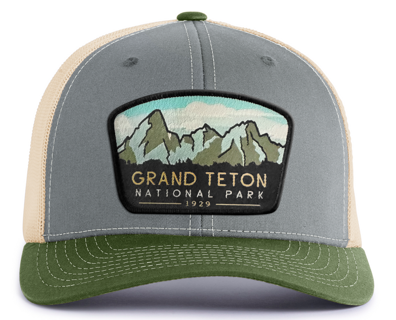 GRAND TETON 6-Panel Snapback, Richardson 112 Grey