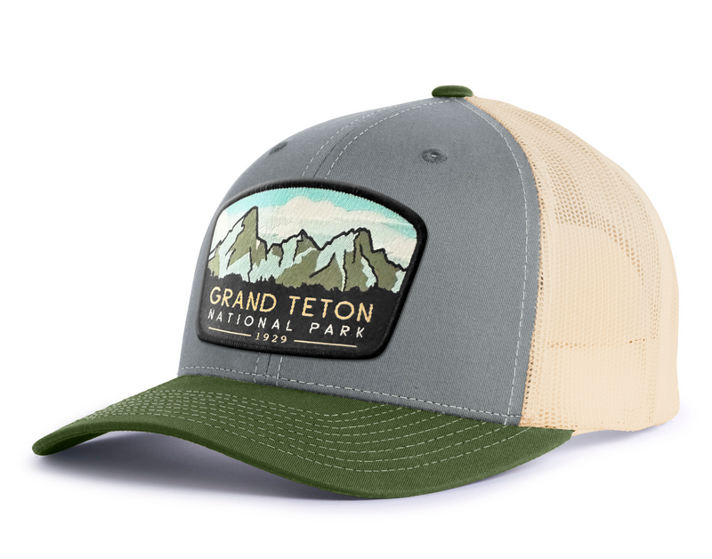 GRAND TETON 6-Panel Snapback, Richardson 112 Grey