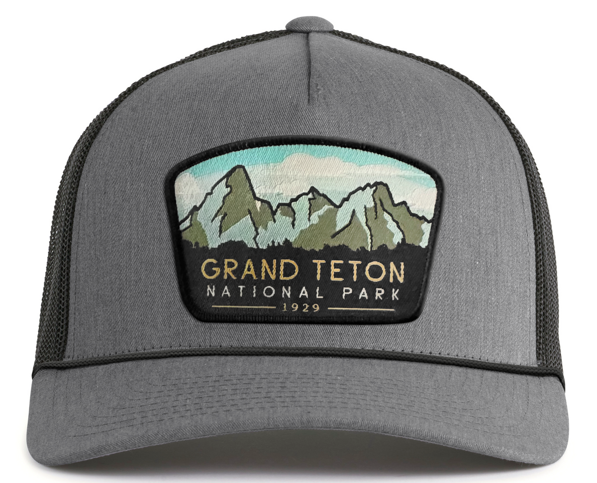 GRAND TETON 5-Panel Rope Hat, Richardson 112 Grey