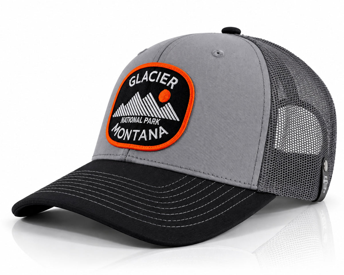 Glacier Mts. Grey Black Trucker – Richardson 112