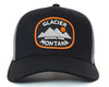 GLACIER 6-Panel Curved Snapback, Richardson 112 Black