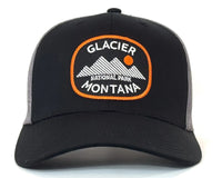 GLACIER 6-Panel Curved Snapback, Richardson 112 Black