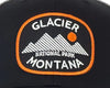 GLACIER 6-Panel Curved Snapback, Richardson 112 Black