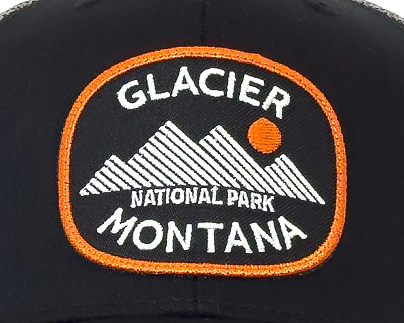 GLACIER 6-Panel Curved Snapback, Richardson 112 Black