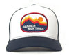GLACIER PEAKS 6-Panel Curved Snapback, Richardson 112 White