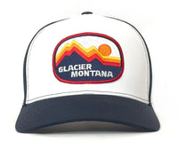 GLACIER PEAKS 6-Panel Curved Snapback, Richardson 112 White