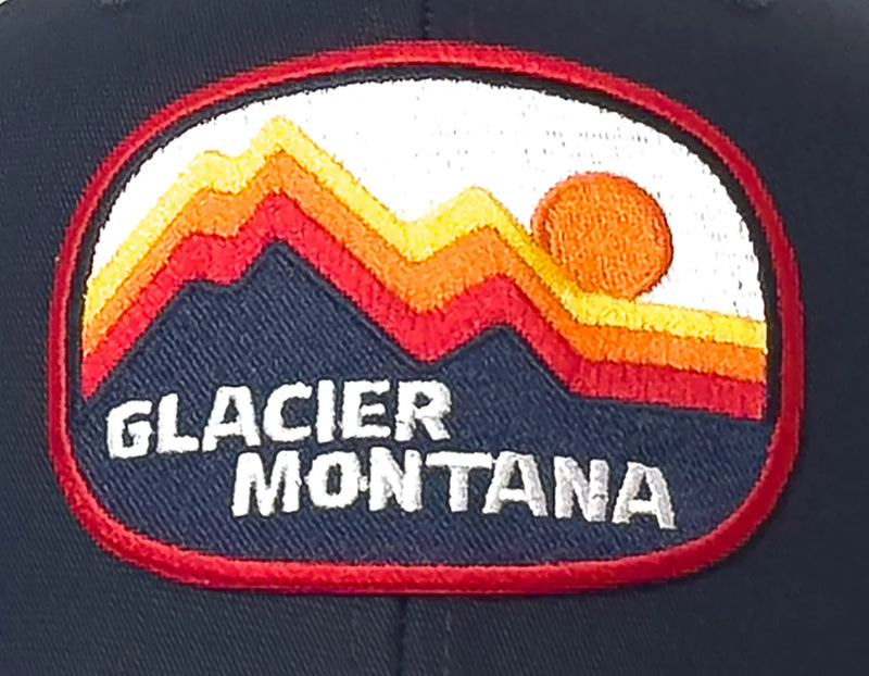 GLACIER PEAKS 6-Panel Curved Snapback, Richardson 112 Navy