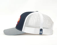 PNW PEAKS 6-Panel Curved Snapback, Richardson 112 Navy Grey