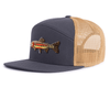 GOLDEN TROUT 7-Panel Flat Snapback, Richardson 168 Grey