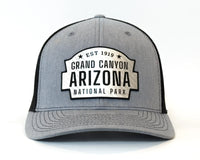 GRAND CANYON 6-Panel Curved Snapback, Richardson 112 XL Grey