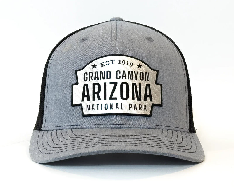GRAND CANYON 6-Panel Curved Snapback, Richardson 112 XL Grey