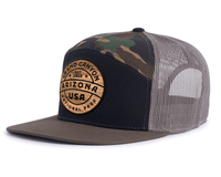 GRAND CANYON WOOD 7-Panel Flat Camo Hat, Richardson 168 Black