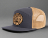 GRAND CANYON WOOD 7-Panel Flat Bill Trucker, Richardson 168 Grey