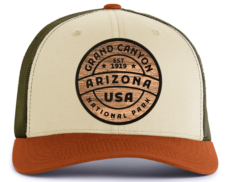 GRAND CANYON WOOD 6-Panel Low-Profile Trucker, Richardson 115