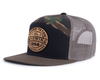 GRAND TETON WOOD 7-Panel Flat Camo Hat, Richardson 168 Black