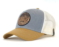 GRAND CANYON WOOD 6-Panel Curved Trucker, Richardson 112 Grey
