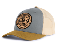 GRAND CANYON WOOD 6-Panel Curved Trucker, Richardson 112 Grey