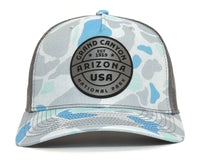 GRAND CANYON 5-Panel Curved Camo Hat, Richardson 112 Grey