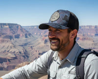 GRAND CANYON 5 - Panel Curved Camo Hat, Richardson 112 Navy - Tailgate Hats