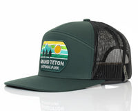 GRAND TETON 7-Panel Flat Snapback, Richardson 168 Green