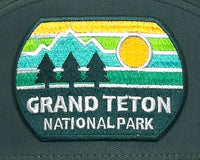 GRAND TETON 7-Panel Flat Snapback, Richardson 168 Green