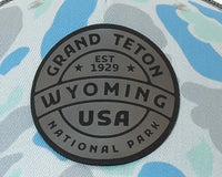 GRAND TETON 5-Panel Curved Camo Hat, Richardson 112 Grey